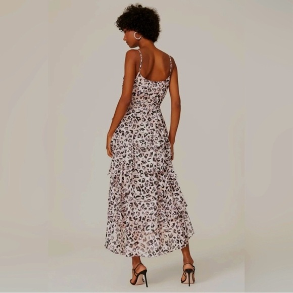 Anthropology’s HUTCH Elsa High Low Ruffle Leopard Wrap Dress - Picture 7 of 15